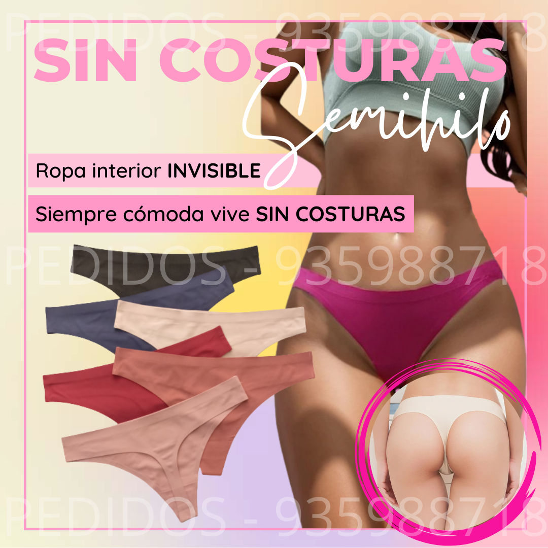 Pack 3 und. ROPA INTERIOR SIN COSTURAS "SEMIHILO"