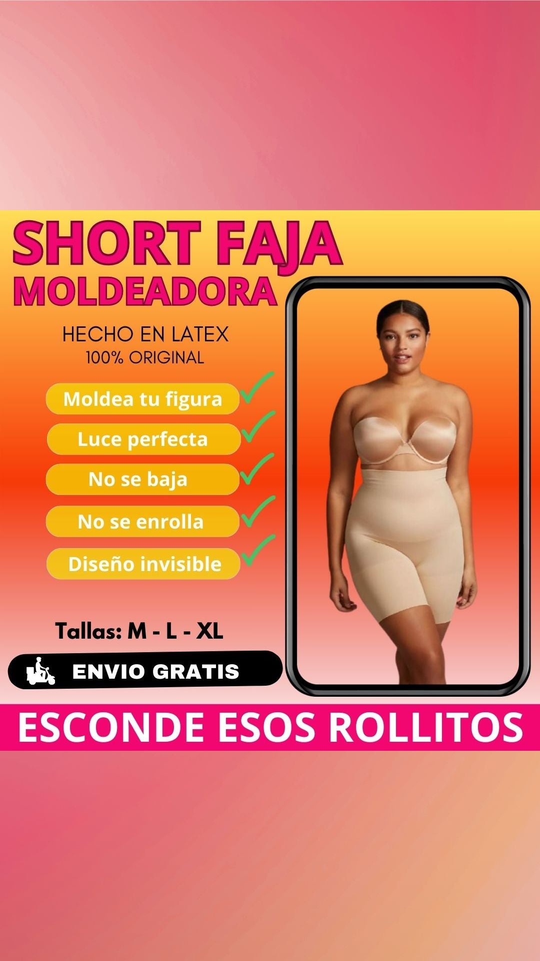 SHORT FAJA Moldeadora "INVISIBLE" Envío a todo 🇵🇪