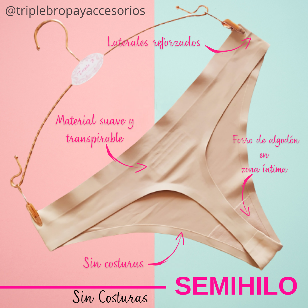 Pack 3 und. ROPA INTERIOR SIN COSTURAS "SEMIHILO"